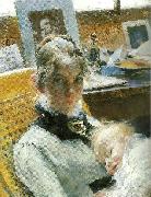 Carl Larsson ateljeidyll jeune mere Germany oil painting artist